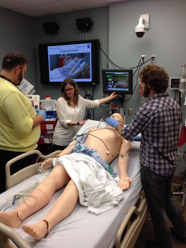 Medical training on test dummy