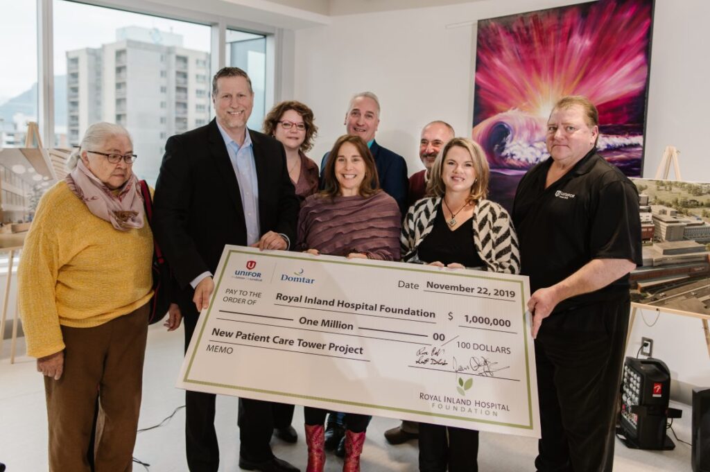1,000,000 donation from domtar