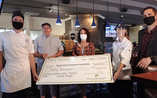 $60,000 donation from Earls Kamloops